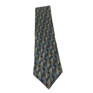 Stonehedge‎ Vodka Silk Men's Tie Cocktail Collection Blue Geometric Print